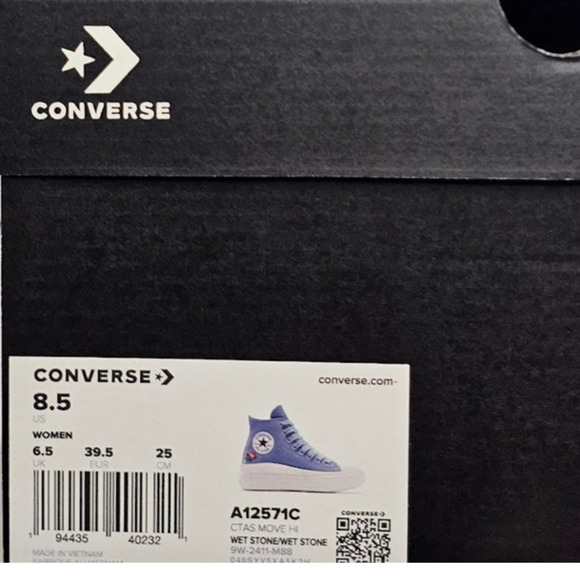 Converse Women's CTAS Move Hi Platform Rose Cross Stitch Size 8.5  A12571CNWT - Picture 9 of 9